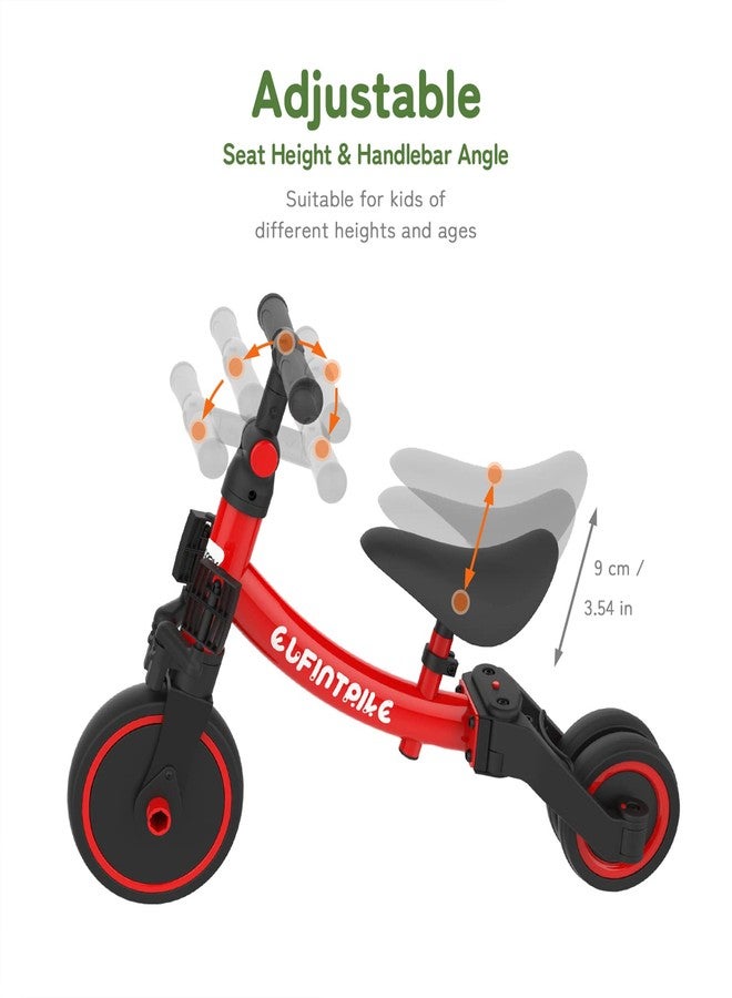 besrey 5 in 1 Toddler Bike for 1 to 4 Years Old Kids, Toddler Tricycle Kids Trikes Tricycle, Toys for Boy & Girl, Balance Training, Removable Pedals - Image 3